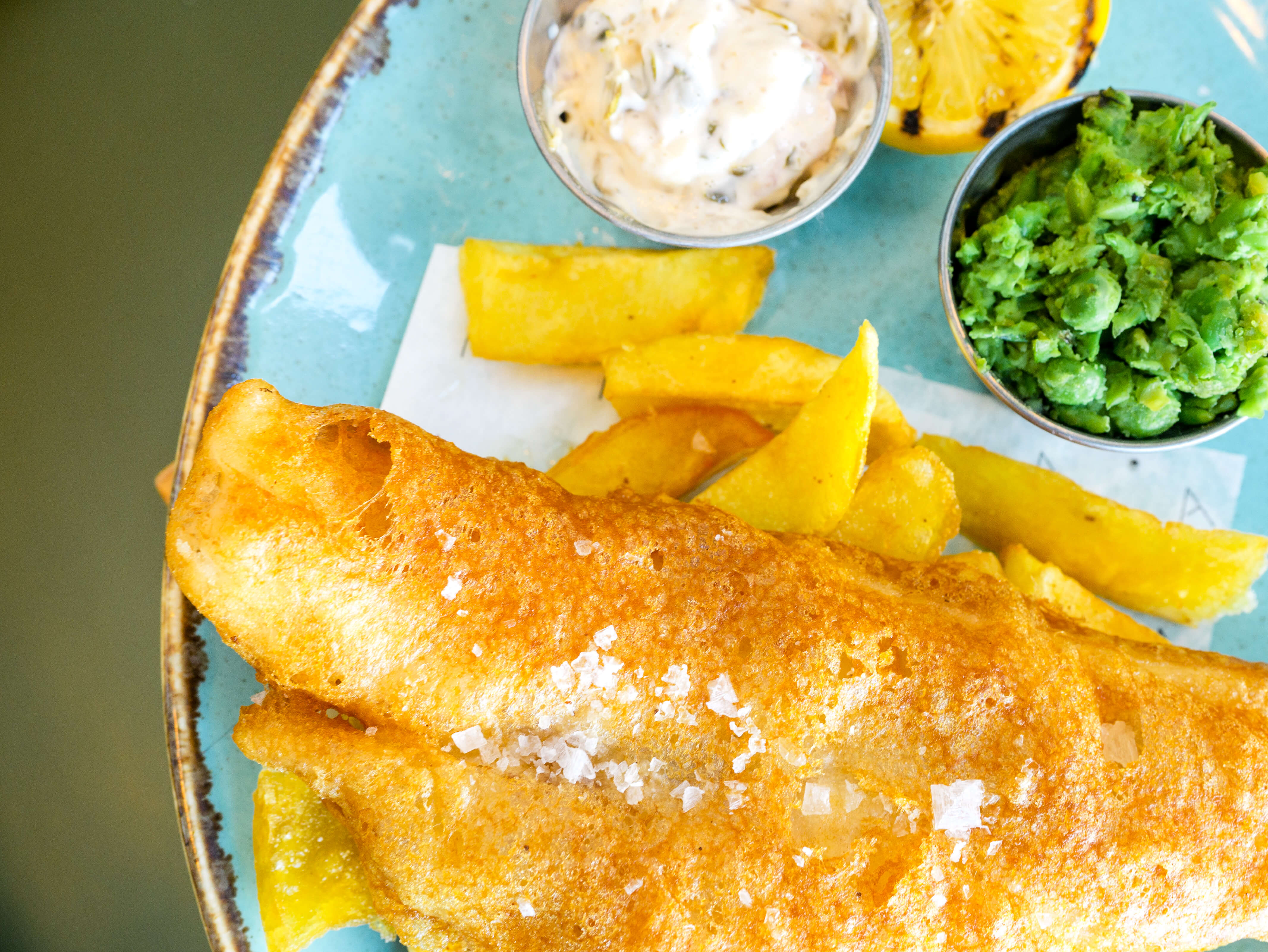 Fish and chips at Quayside Bar & Grill