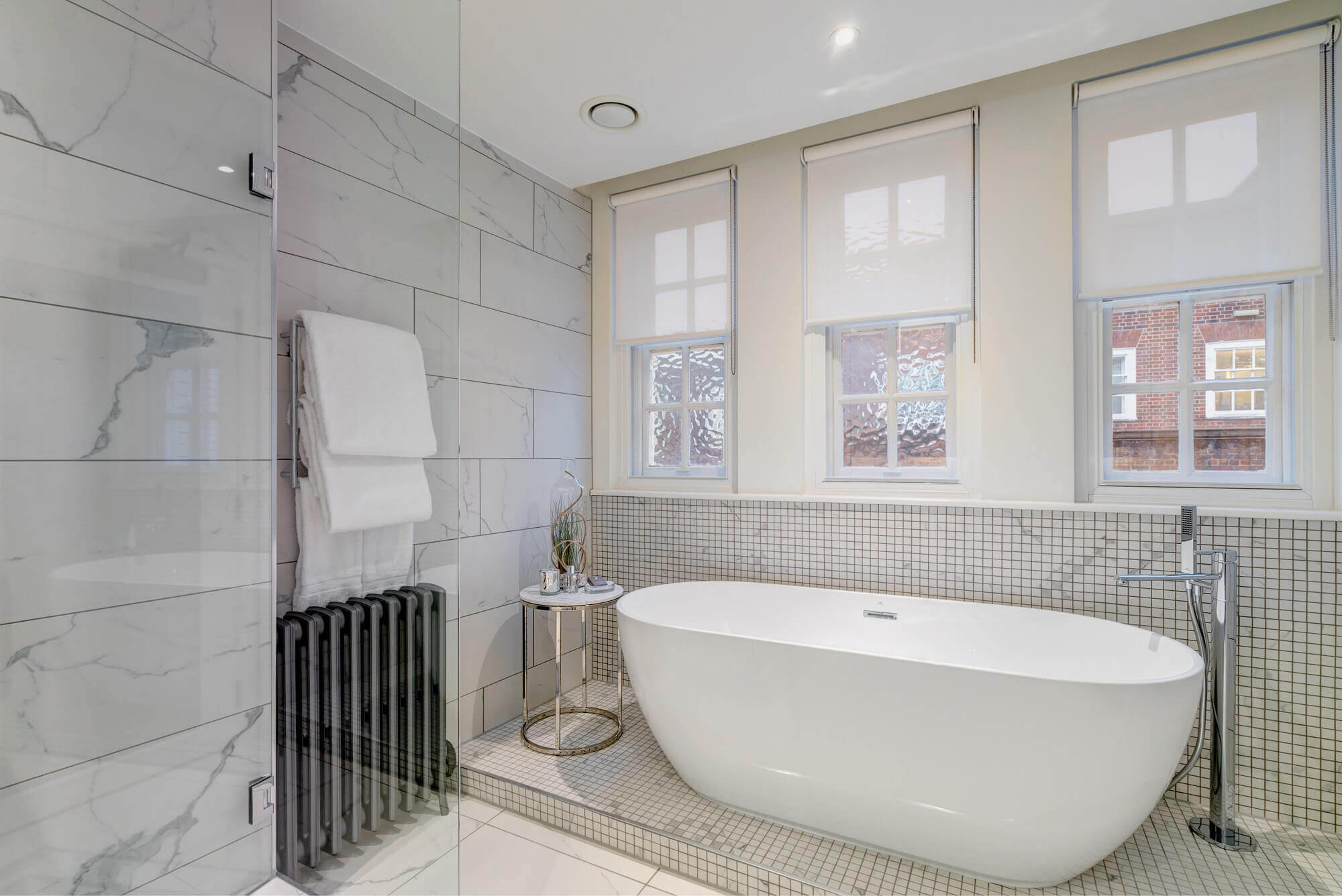 Temple Suite bathroom with freestanding bath at Apex Temple Court Hotel