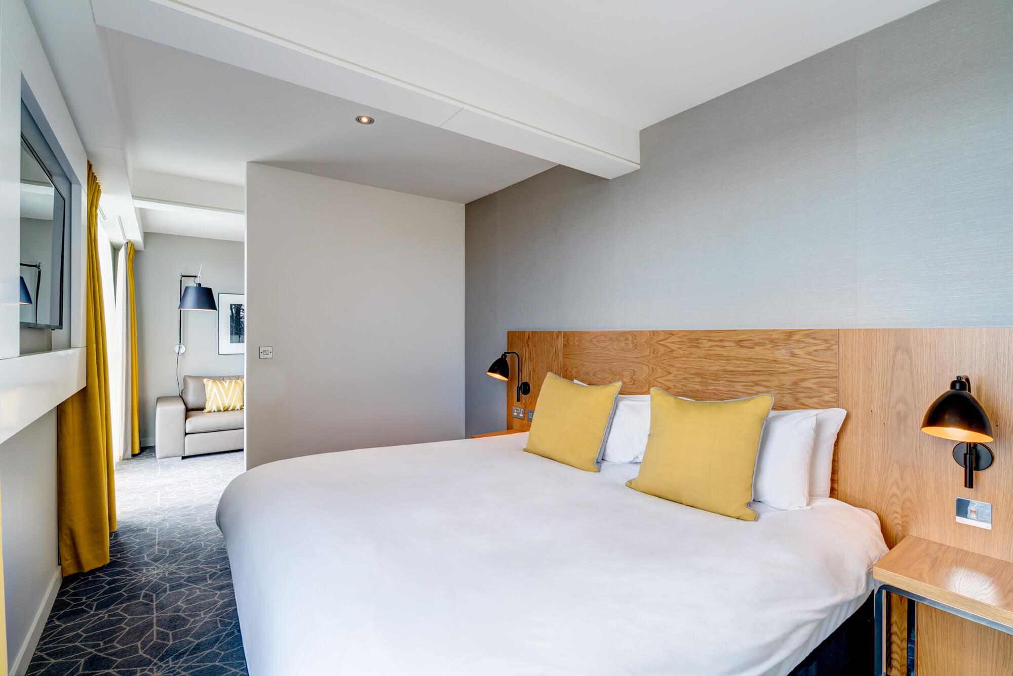 Junior Suite bedroom at Apex City Quay Hotel